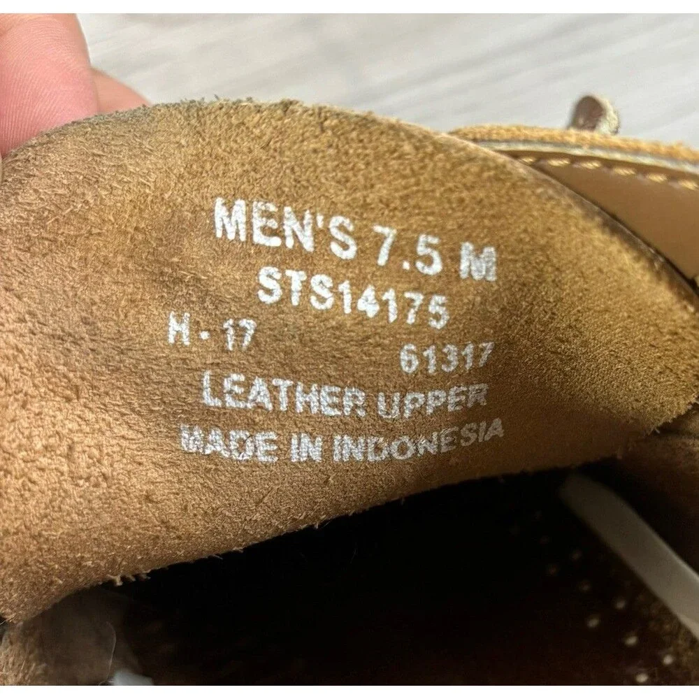 Sperry Top Sider Brown Leather Chukka Ankle Boots Sahara Men’s Lace Up 7.5M